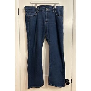 Mott & Bow Men's 40x30 (38x32 Tag) Straight Dark Wash Blue Denim Jeans Casual